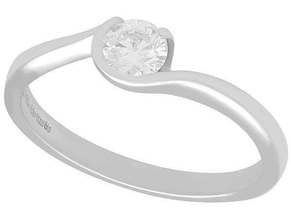 Diamond Solitaire Twist Ring Engagement