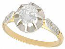 0.58 ct Diamond and 18 ct Yellow Gold Solitaire Ring - Antique Circa 1920