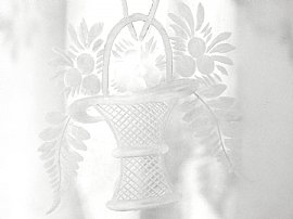 Silver and Enamel Cologne Bottle Detail 