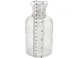 Silver and Enamel Cologne Bottle Size