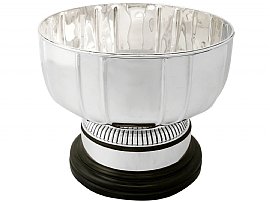 Sterling Silver Presentation Bowl - Art Deco - Antique Edwardian; A5203