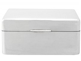 Sterling Silver Jewellery Box by Adie Brothers Ltd - Antique George V (1930)