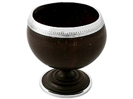 Sterling Silver Mounted Coconut Cup - Antique Circa 1820