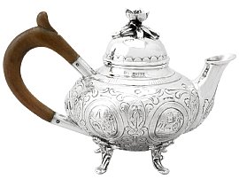 Dutch Sterling Silver Bachelor Teapot - Antique Edwardian