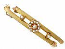Pearl and 22 ct Yellow Gold Bangle - Antique Victorian