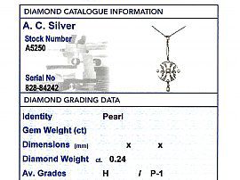 Diamond & Pearl Necklace Card