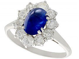 sapphire cluster ring UK for sale