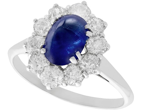 sapphire cluster ring UK for sale