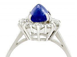sapphire cluster ring in gold