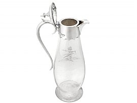 silver glass claret jug open 