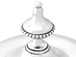 silver glass claret jug close up