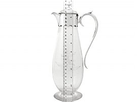 silver glass claret jug size