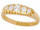 0.36 ct Diamond and 18 ct Yellow Gold Dress Ring - Antique 1876