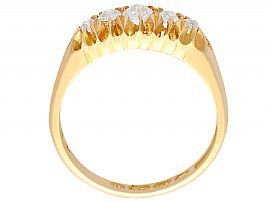 5 Stone Diamond Ring 18k Yellow Gold