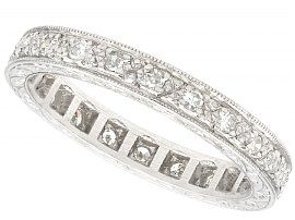 0.27 ct Diamond and Platinum Full Eternity Ring - Vintage Circa 1950