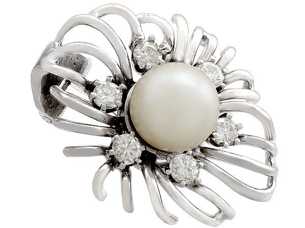 Large Pearl Studs | Vintage Jewellery | AC Silver