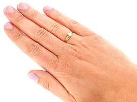 Yellow Gold Solitaire Ring Wearing Hand 