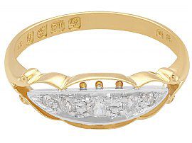 Antique Yellow Gold Diamond Ring 1914