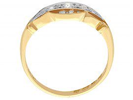 Antique 18k Yellow Gold Diamond Ring 
