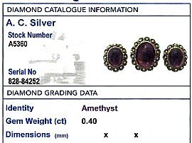 Amethyst Jewellery Set Card