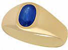 1.42 ct Sapphire and 18 ct Yellow Gold Ring - Vintage Circa 1950