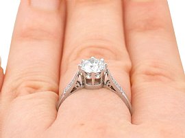 Wearing Vintage Diamond Solitaire Ring 
