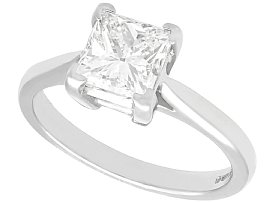 1.22 ct Diamond and Platinum Solitaire Ring - Contemporary