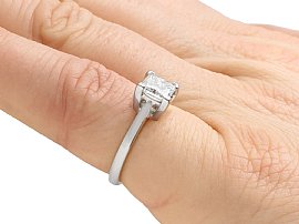 Princess Cut Engagement Ring Wearing