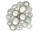 Pearl and 1.73 ct Diamond Dress Ring in 18 ct White Gold - Antique Circa 1900