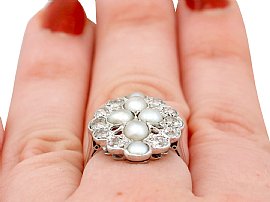 Pearl Cocktail Ring Wearing 