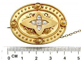 Victorian Gold Locket / Brooch Ruler