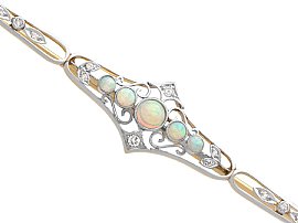 Antique Opal & Diamond Brooch