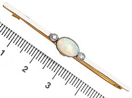 Gold Opal Brooch Size