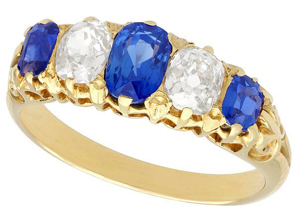 19th Century Sapphire Diamond Ring