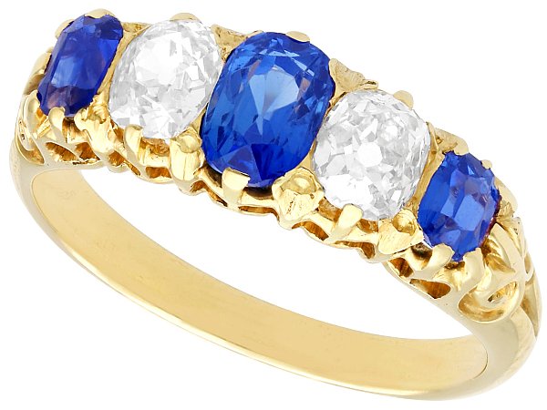 19th Century Sapphire Diamond Ring