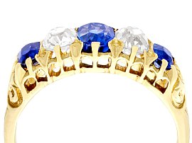 19th Century Sapphire and Diamond Ring