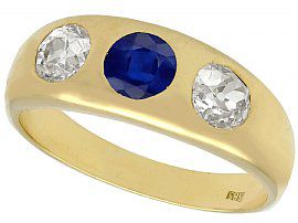 Diamond and Sapphire Ring Antique