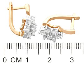 Size of 1980s Diamond Earrings