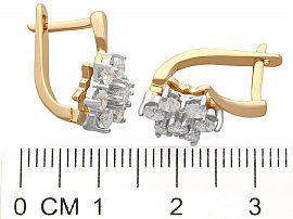 1980s Diamond Earrings Ruler