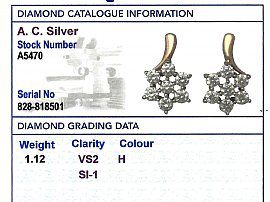 1980s Diamond Earrings Card