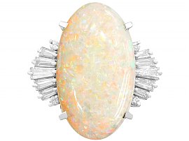 Art Deco Opal Cocktail Ring 