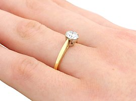 1980s Engagement Ring Wearing 
