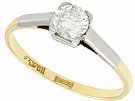 0.60 ct Diamond and 18 ct Yellow Gold Solitaire Ring - Antique Circa 1930