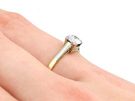0.60 Carat Diamond Ring Wearing
