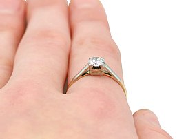 0.60 Carat Diamond Ring Hand Wearing