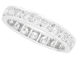 0.84ct Diamond and 18ct White Gold Full Eternity Ring - Contemporary 2002