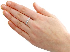 Diamond Eternity Ring Brilliant Cut Wearing