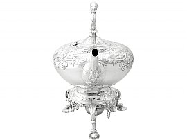 antique silver spirit kettle