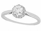 0.37 ct Diamond and 18 ct White Gold Solitaire Ring - Vintage Circa 1960
