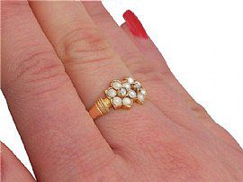19th Century Pearl Ring Wearing Hand